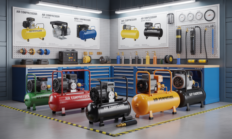 découvrez notre guide complet sur les compresseurs d'air : conseils, critères de choix et informations indispensables pour bien acheter votre compresseur, que vous soyez particulier ou professionnel.