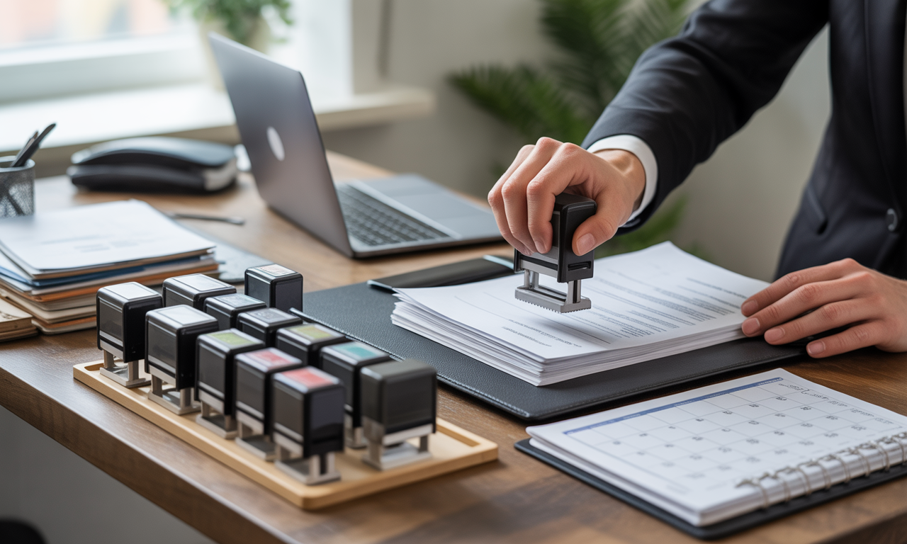 découvrez comment les tampons personnalisables peuvent simplifier et accélérer vos tâches administratives, améliorant ainsi l'efficacité de votre organisation.