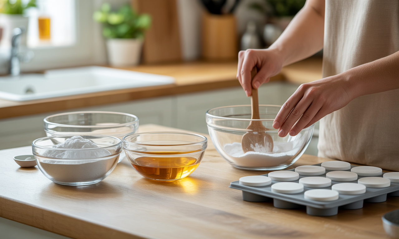 apprenez à fabriquer facilement vos tablettes de lave-vaisselle maison pour une vaisselle propre, écologique et économique.