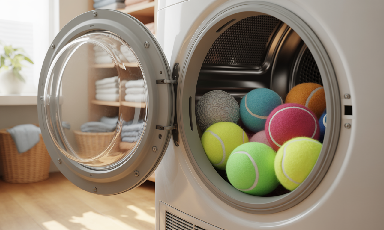 découvrez des alternatives innovantes à la balle de tennis pour optimiser le séchage de votre linge et protéger vos vêtements dans le sèche-linge.